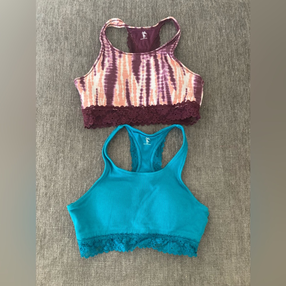 Two Justice Girls sports bras.